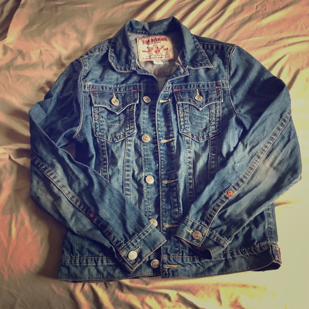 True religion jean jacket in good condition